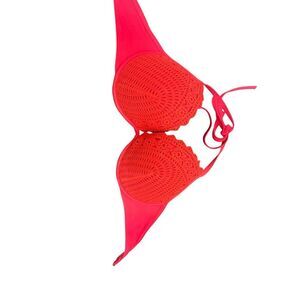 Shade & Shore Women’s Crochet Pink Bikini Top 36D